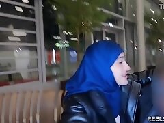 The Veiled Iranian Nadja Gets Fucked Anal In The Toilet And In A Corridor To Pay For The Plane