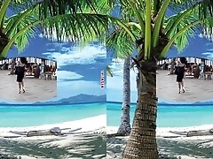 Classy Asian Lady At The Beach Ends Up In Porn