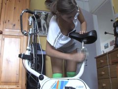 HD Downblouse Nati - Brunette Big Boobs