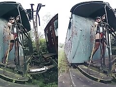 Hot Model Lucia Denvile Strips While Exploring