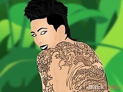 Bella Bellz deep booty anal sex in the jungle cartoon parody