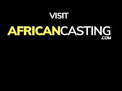 African Casting - Big Tits Ebony Model Gives Booty To White Cock Producer