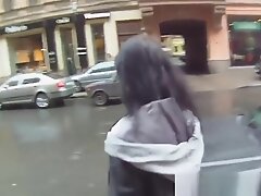 Alluring babe pov fucked in public on