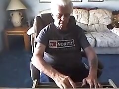Old man of 70 age cum in cam