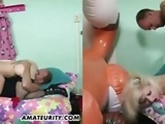 Amateur Milf homemade hardcore action with cum in mouth