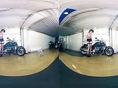 Redhead Gets Turned on by Her Motorcycle