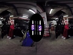 Cute Female Mechanic Plays Solo In The Car Service - Teen Solo Model Fingering