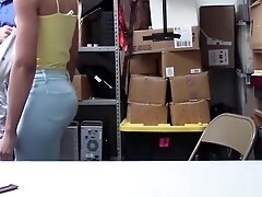 LP Officer fucks the shoplyfters ebony pussy on top