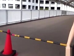 Fetish asian whore peeing in gutter