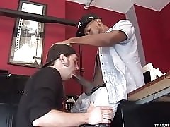 POV interracial blowjob with handsome young gays